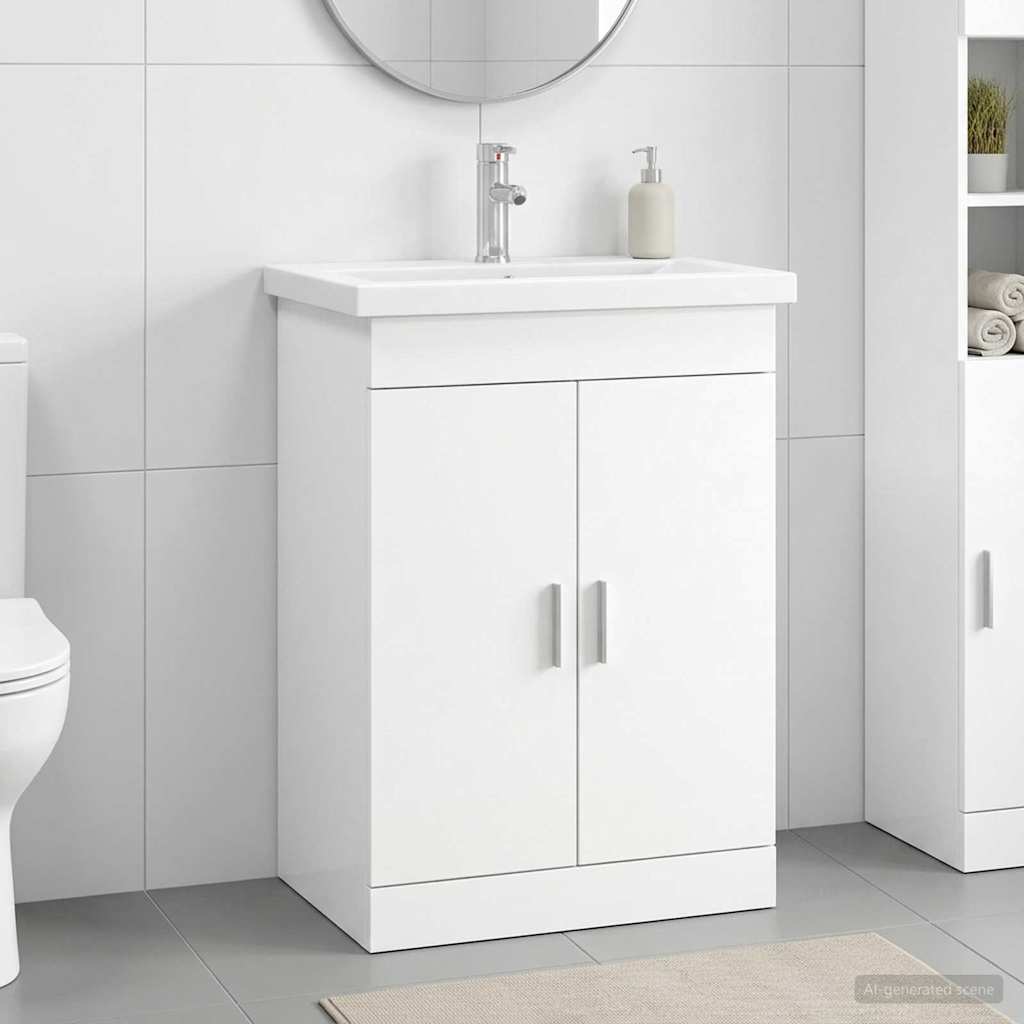 Badevrelsesmbel st Hvid 61 x 40 x 84,5 cm Konstrueret tr