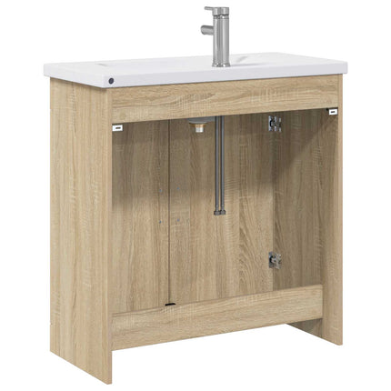 Badeværelsesmøbel sæt Sonoma-eg 81 x 40 x 84,5 cm