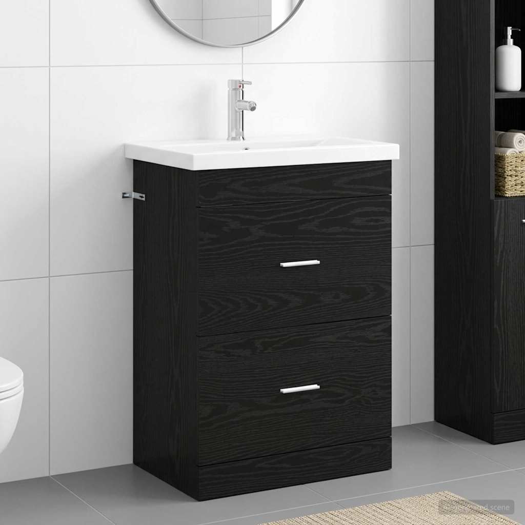 Badevrelsesmbel st Sort eg 61 x 40 x 84,5 cm Konstrueret tr