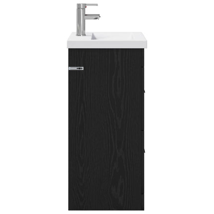 Badeværelsesmøbel sæt Sort eg 61 x 40 x 84,5 cm Konstrueret træ
