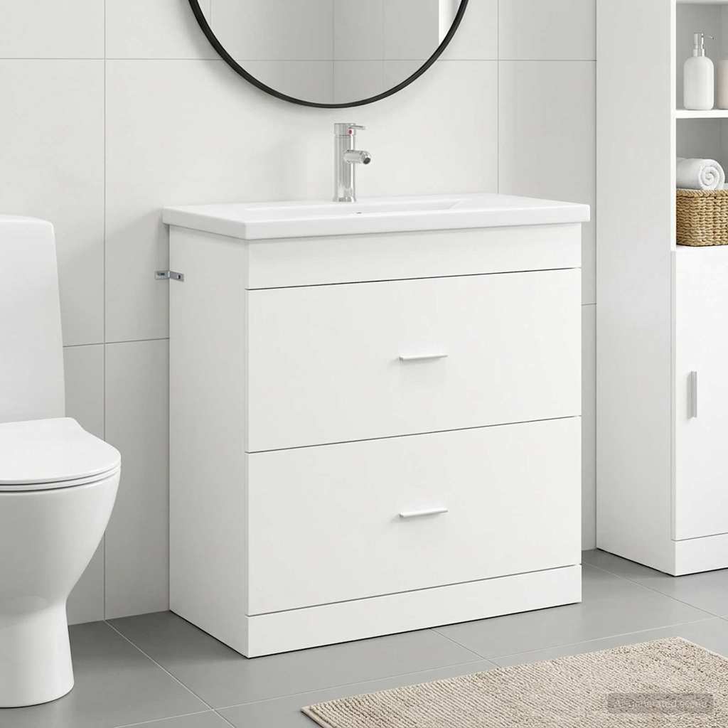 Badevrelsesmbel st Hvid 81 x 40 x 84,5 cm Konstrueret tr