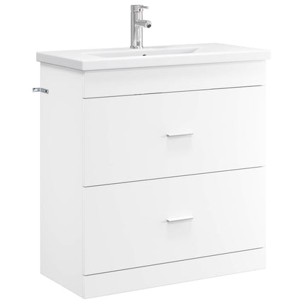 Badeværelsesmøbel sæt Hvid 81 x 40 x 84,5 cm Konstrueret træ