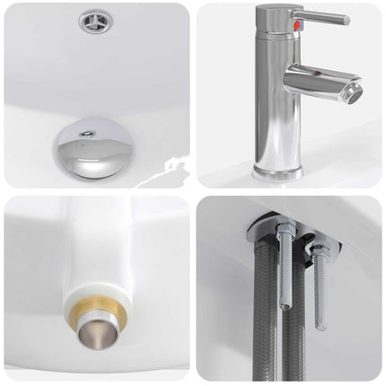 Badeværelsesmøbel sæt Sort eg 81 x 40 x 84,5 cm Konstrueret træ