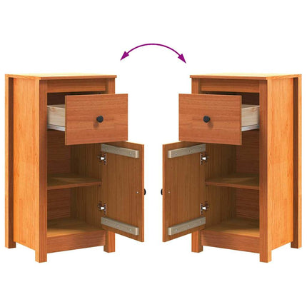 Sideboard Voks brun 39 x 34,5 x 80 cm Massiv fyrretræ