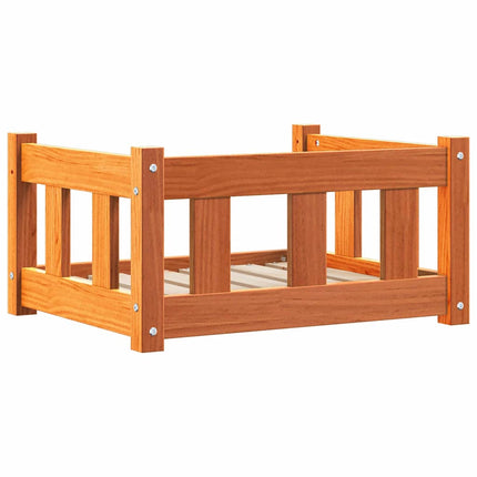Hundeseng Voks brun 55 x 45 x 28 cm Massiv fyrretræ