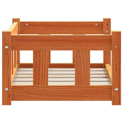 Hundeseng Voks brun 55 x 45 x 28 cm Massiv fyrretræ