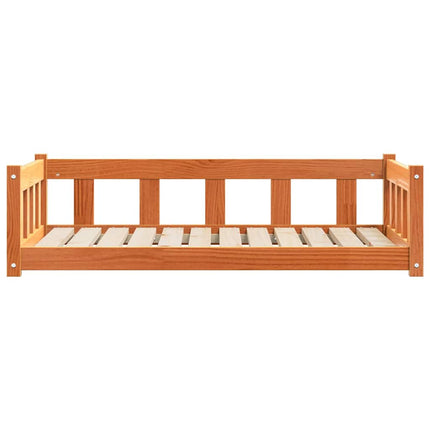 Hundeseng Voks brun 100 x 70 x 28 cm Massiv fyrretræ
