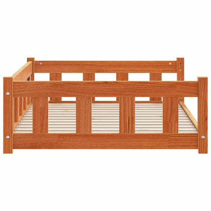 Hundeseng Voks brun 100 x 70 x 28 cm Massiv fyrretræ