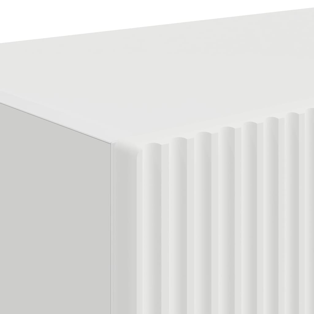 TV vægskab 2 pcs Hvid 60 x 31 x 29.5 cm Konstrueret træ