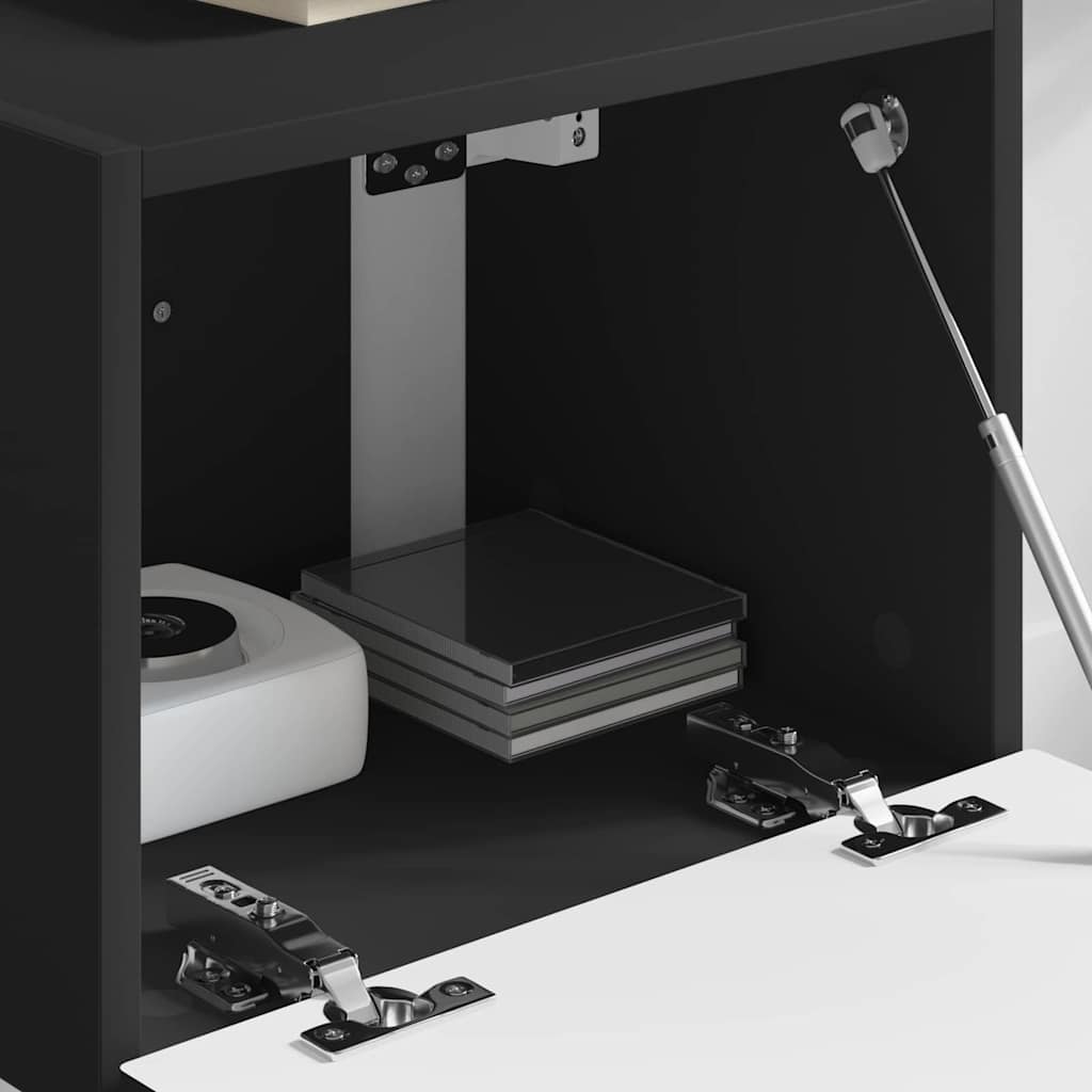 TV vægskab Vægmonteret Sort 60 x 31 x 29.5 cm Konstrueret træ