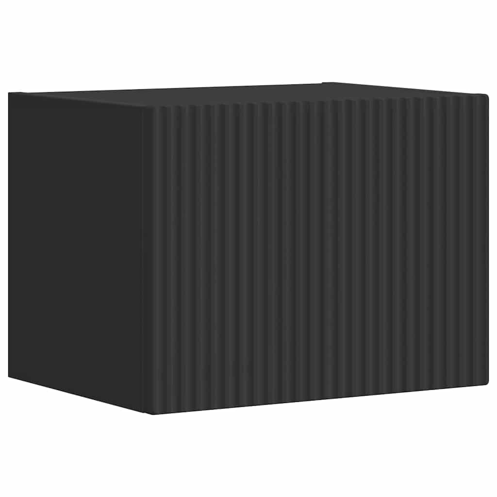 TV vægskab Vægmonteret Sort 60 x 31 x 29.5 cm Konstrueret træ