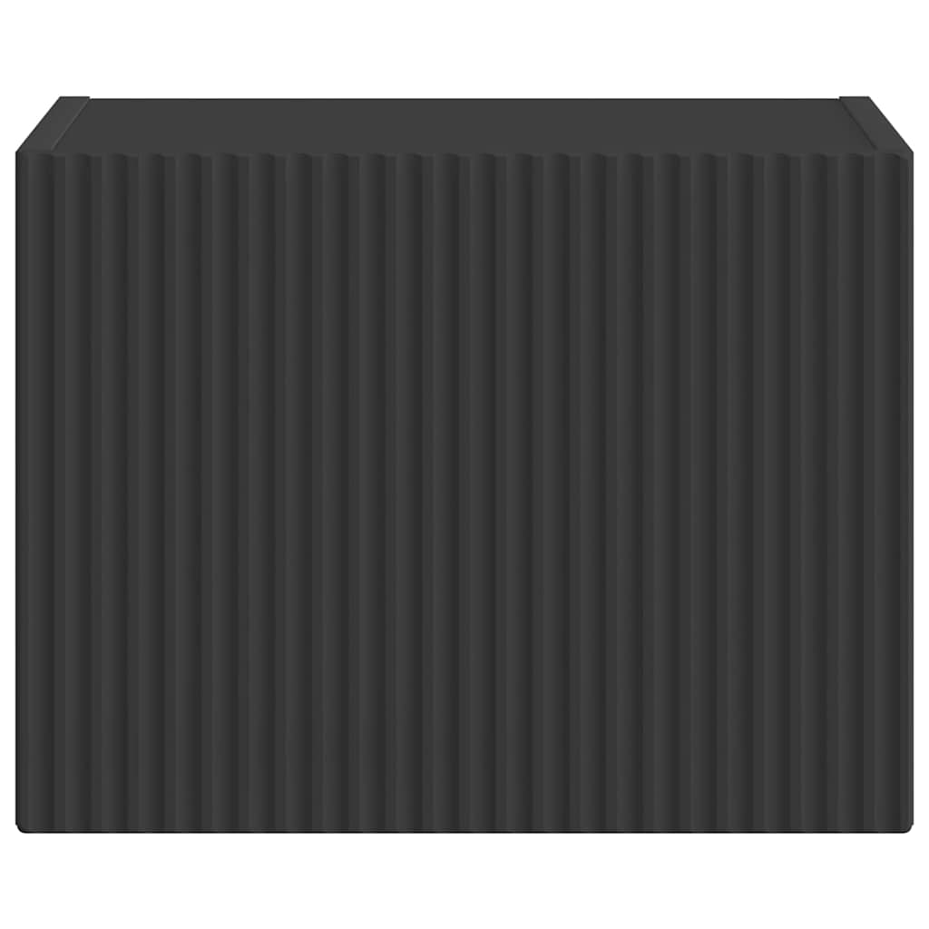 TV vægskab Vægmonteret Sort 60 x 31 x 29.5 cm Konstrueret træ