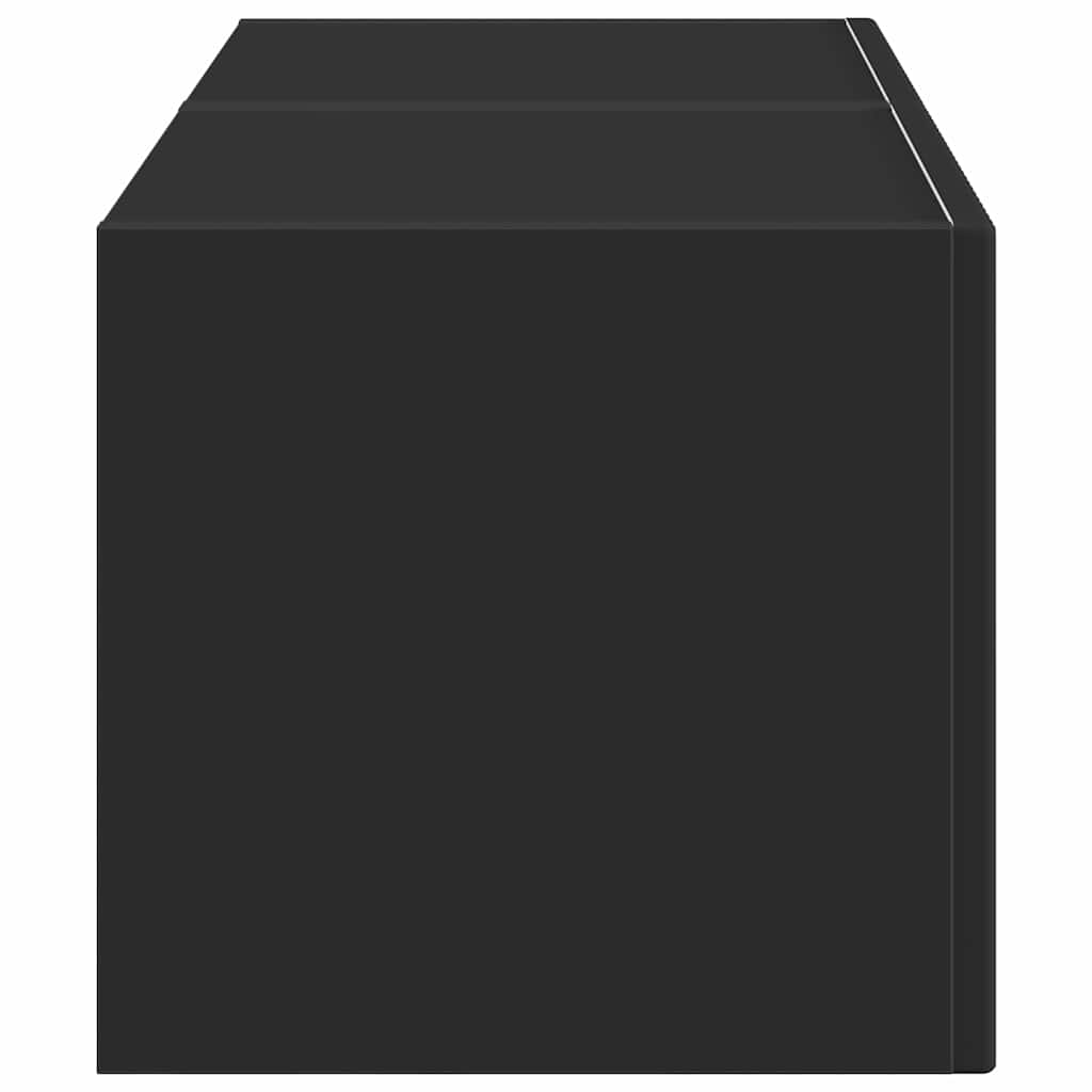 TV vægskab 2 pcs Sort 60 x 31 x 29.5 cm Konstrueret træ