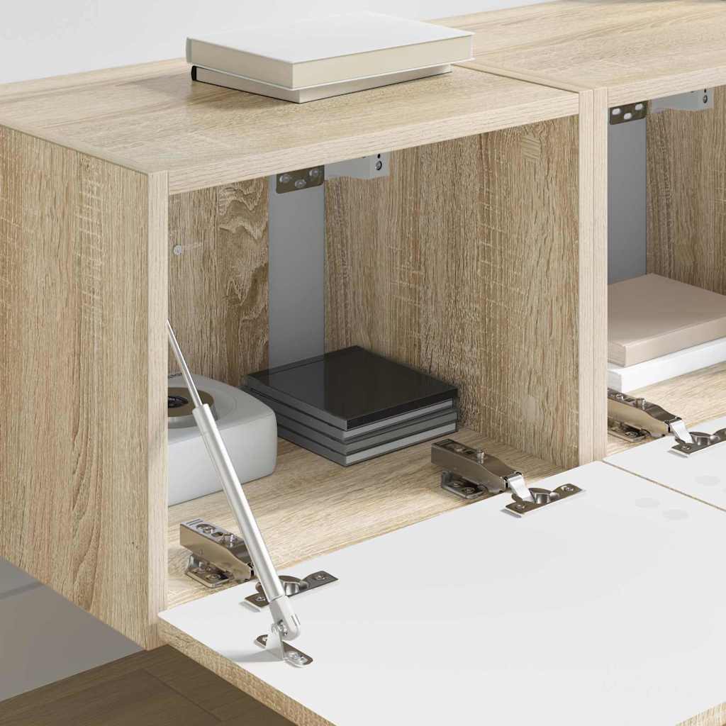 TV vægskab 2 pcs Sonoma 60 x 31 x 29.5 cm Konstrueret træ