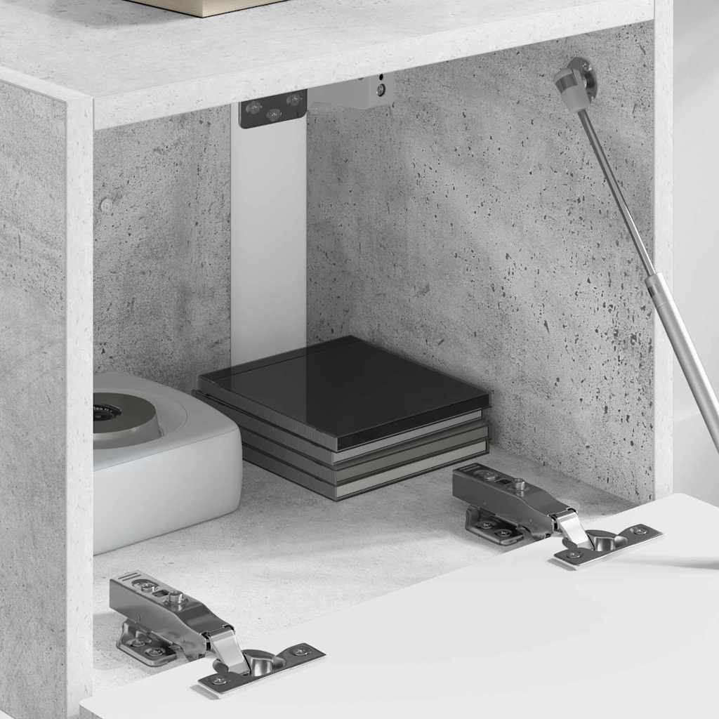 TV vægskab Vægmonteret Beton 60 x 31 x 29.5 cm Konstrueret træ