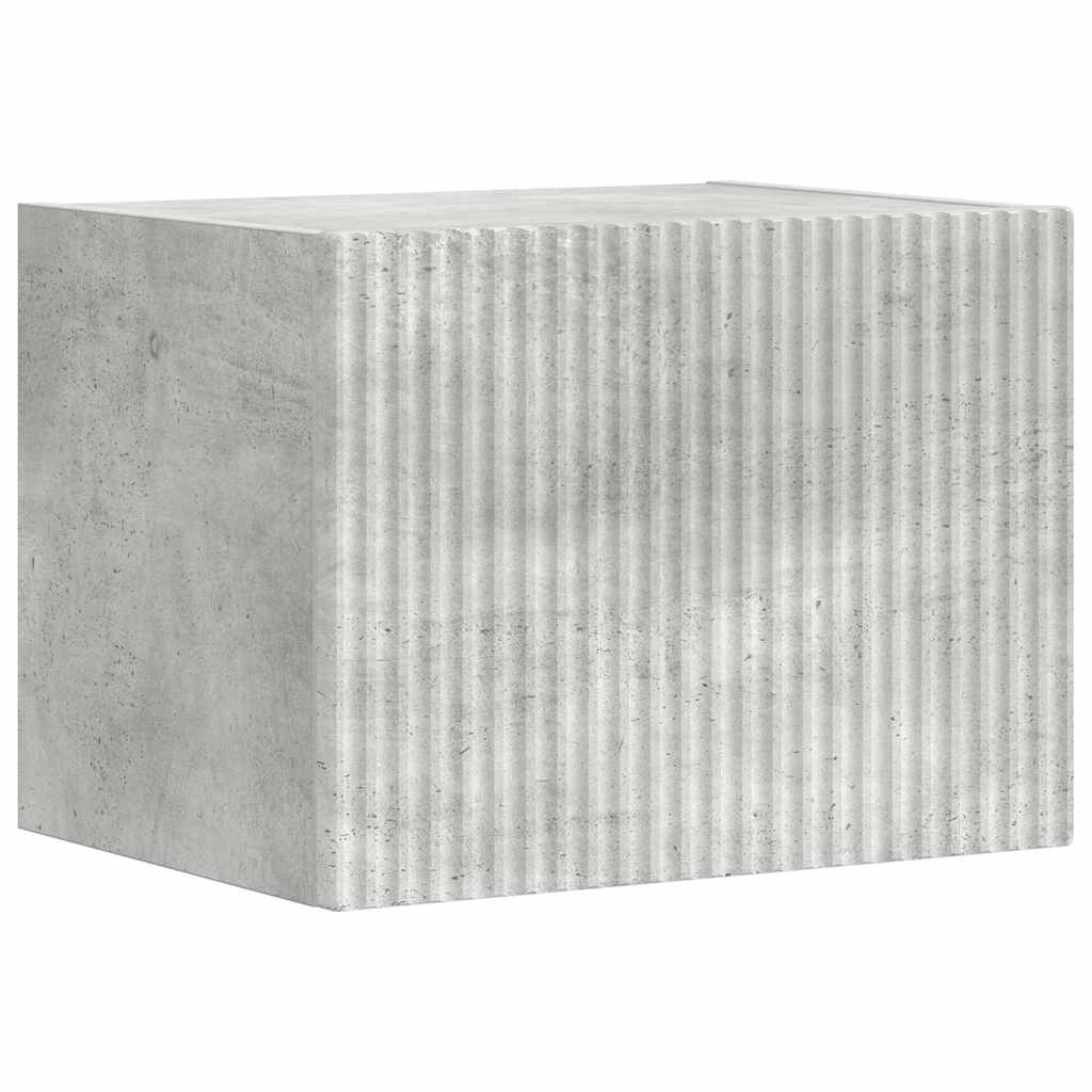 TV vægskab Vægmonteret Beton 60 x 31 x 29.5 cm Konstrueret træ