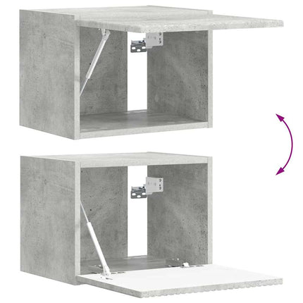 TV vægskab Vægmonteret Beton 39 x 31 x 29,5 cm Konstrueret træ