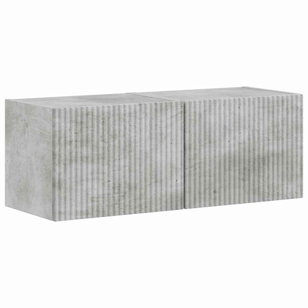 TV vægskab 2 pcs Beton 60 x 31 x 29.5 cm Konstrueret træ