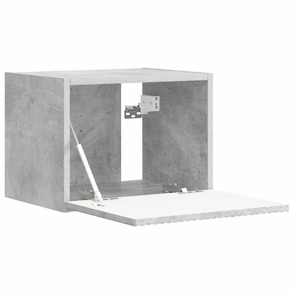 TV vægskab 2 pcs Beton 39 x 31 x 29,5 cm Konstrueret træ