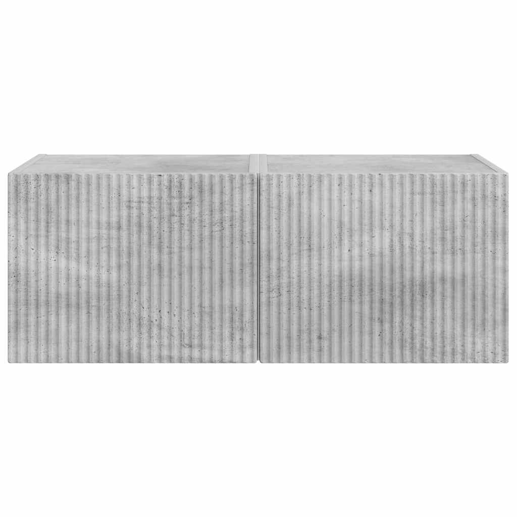 TV vægskab 2 pcs Beton 39 x 31 x 29,5 cm Konstrueret træ