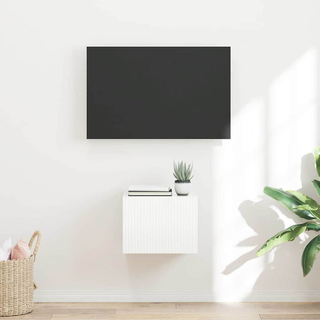 TV vægskab 39 x 31 x 29,5 cm Gloss Hvid Konstrueret træ