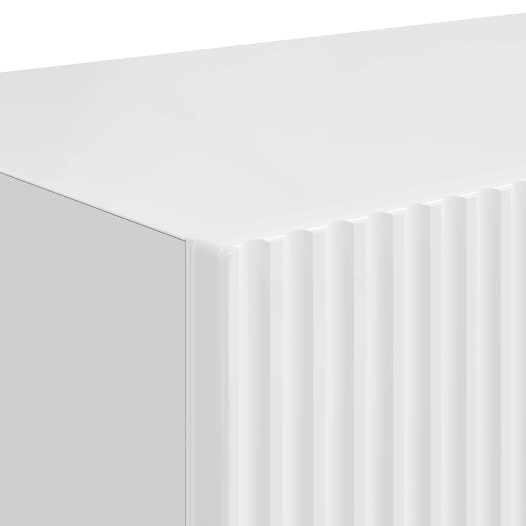 TV vægskab 2 pcs Gloss Hvid 60 x 31 x 29.5 cm Konstrueret træ