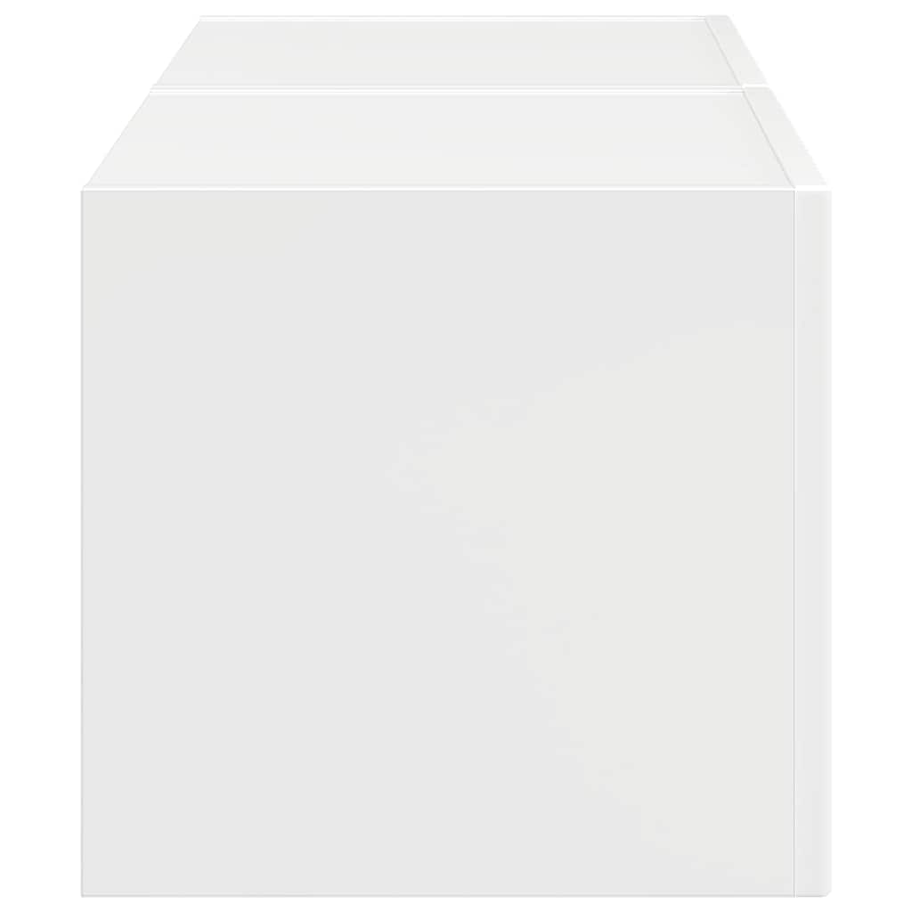 TV vægskab 2 pcs Gloss Hvid 60 x 31 x 29.5 cm Konstrueret træ