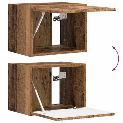 TV vægskab 39 x 31 x 29,5 cm Røget eg Konstrueret træ