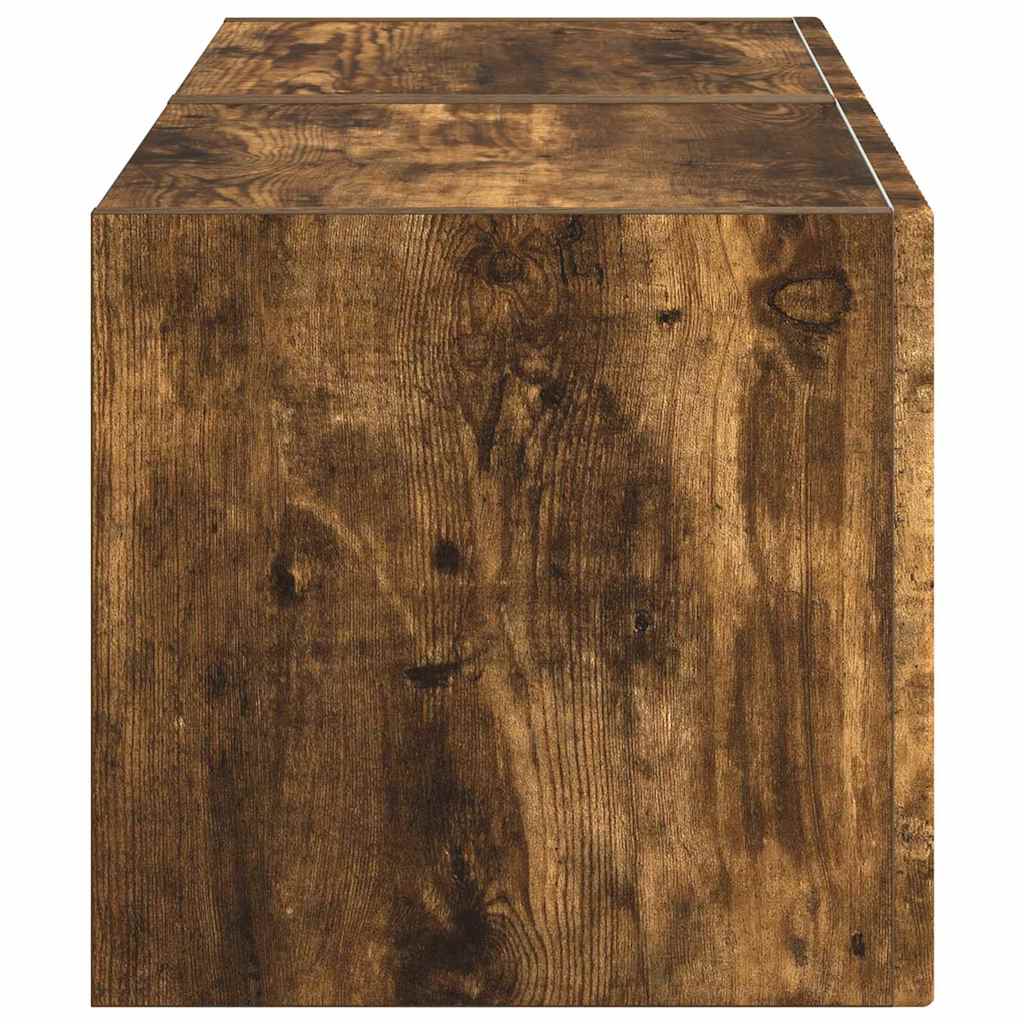 TV vægskab 2 pcs Røget eg 60 x 31 x 29.5 cm Konstrueret træ