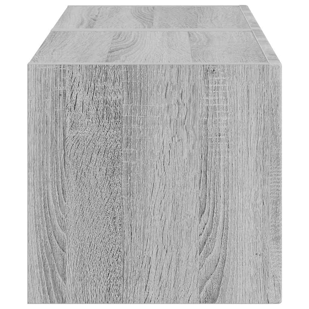 TV vægskab 2 pcs Grå Sonoma 60 x 31 x 29.5 cm Konstrueret træ