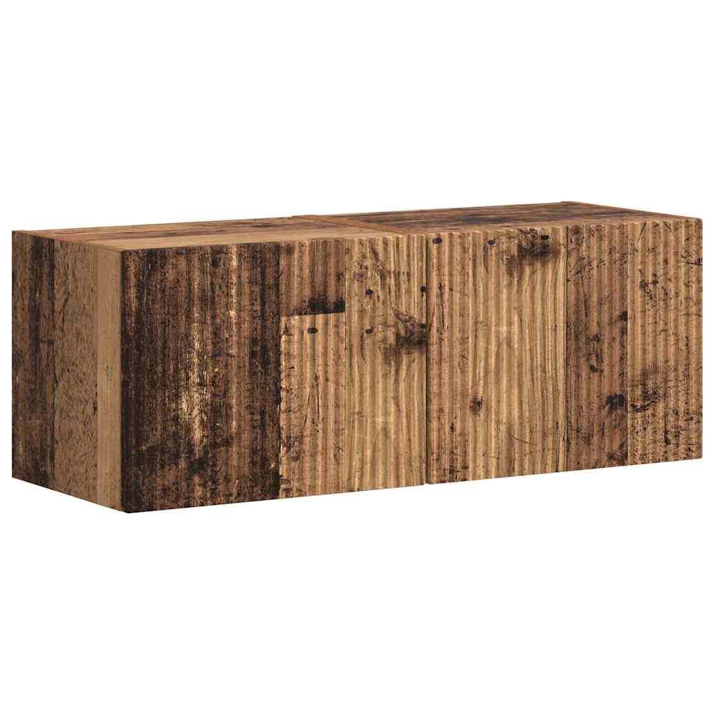 TV vægskab 2 pcs Gammelt træ 39 x 31 x 29,5 cm Konstrueret træ