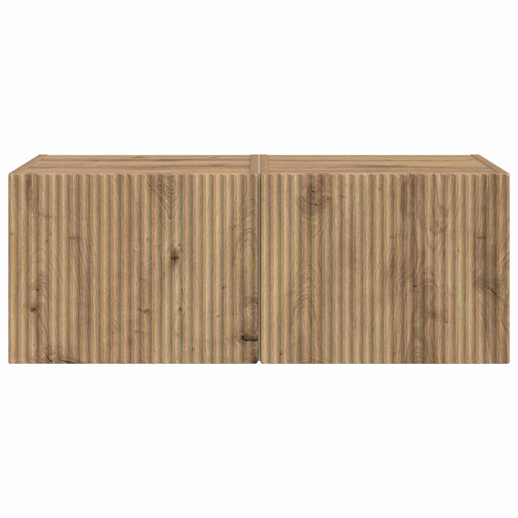 TV vægskab 2 pcs Artisan eg 60 x 31 x 29.5 cm Konstrueret træ