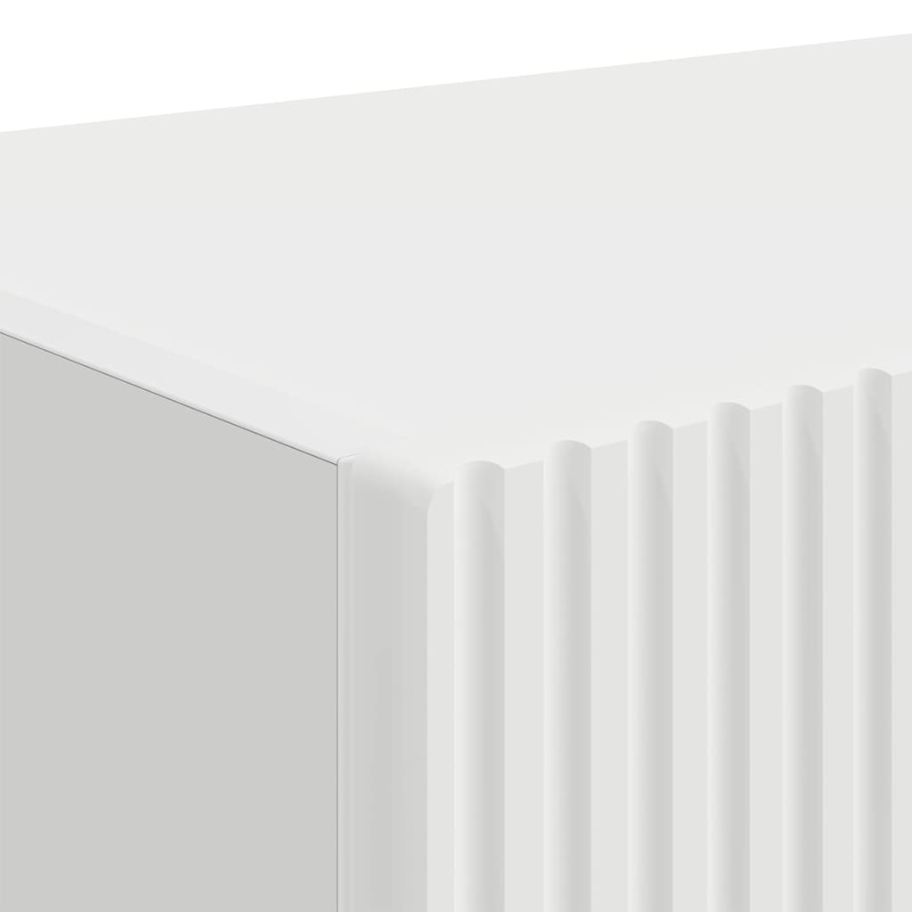 TV vægskab 2 pcs Hvid 60 x 31 x 29.5 cm Konstrueret træ