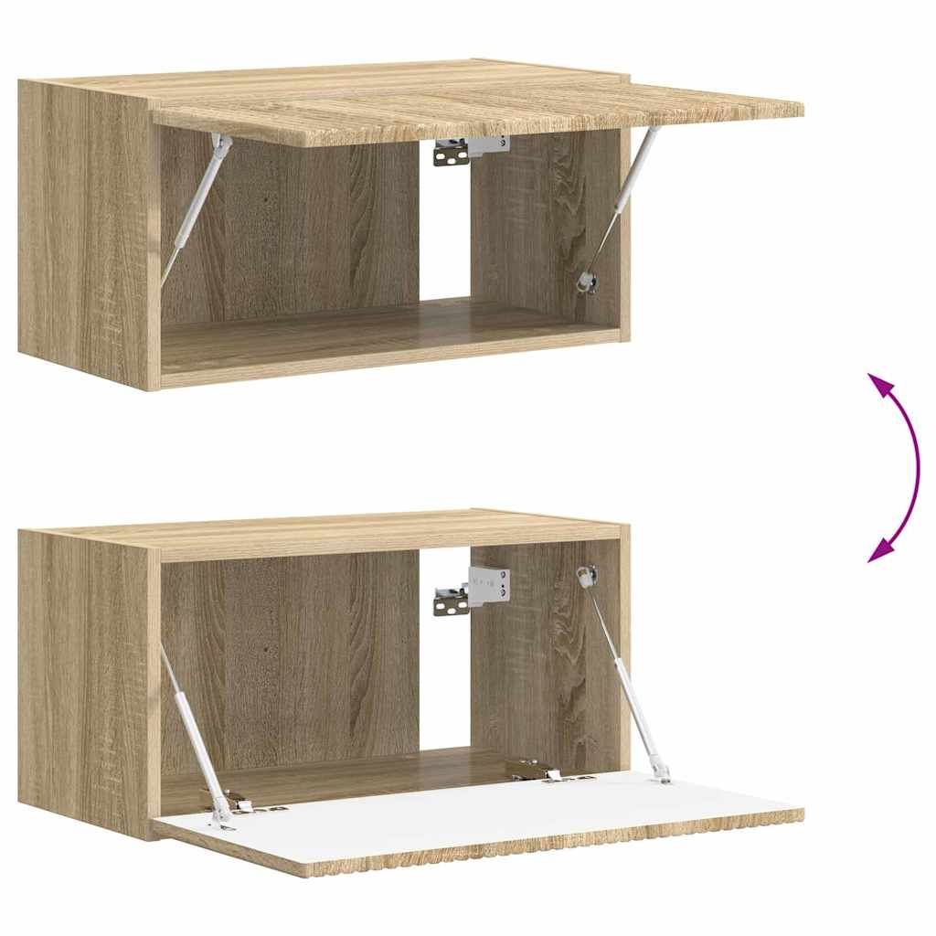 TV vægskab Vægmonteret Sonoma 60 x 31 x 29.5 cm Konstrueret træ