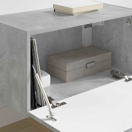 TV vægskab Vægmonteret Beton 60 x 31 x 29,5 cm Konstrueret træ