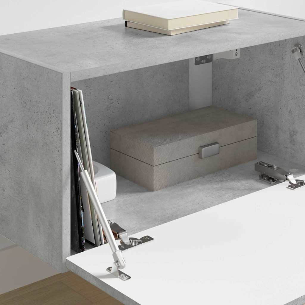 TV vægskab Vægmonteret Beton 60 x 31 x 29.5 cm Konstrueret træ