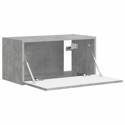 TV vægskab Vægmonteret Beton 60 x 31 x 29,5 cm Konstrueret træ