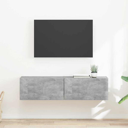 TV vægskab 2 stk. Beton Konstrueret træ
