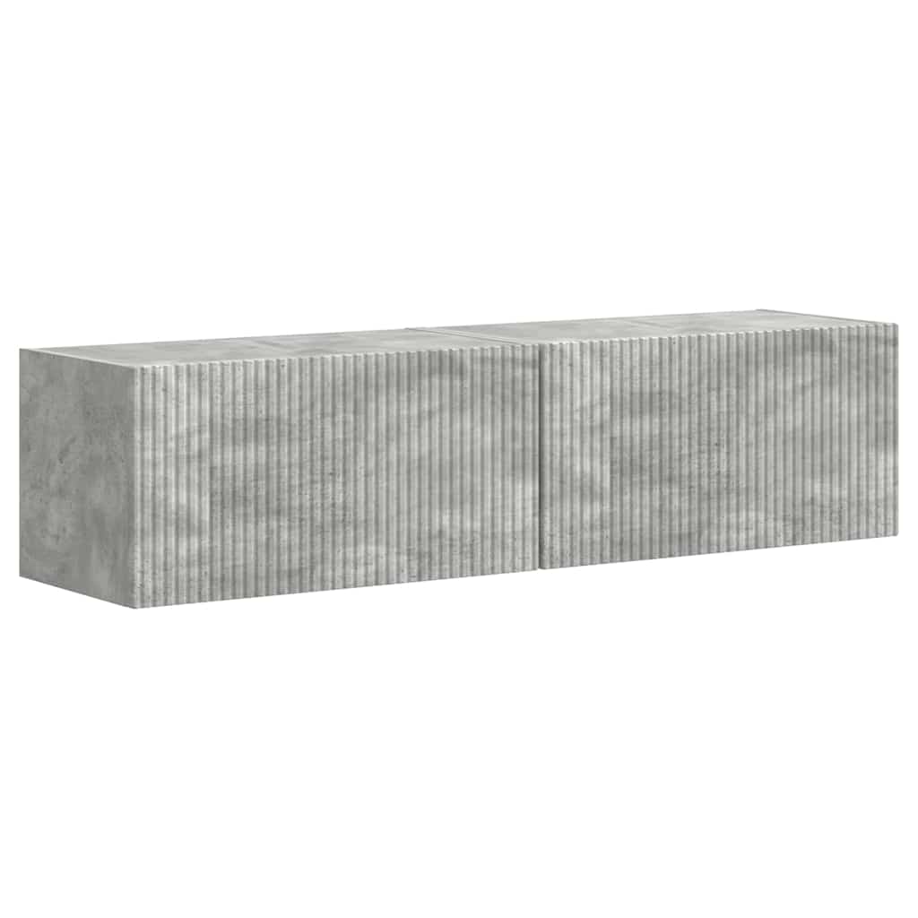 TV vægskab 2 pcs Beton 60 x 31 x 29.5 cm Konstrueret træ