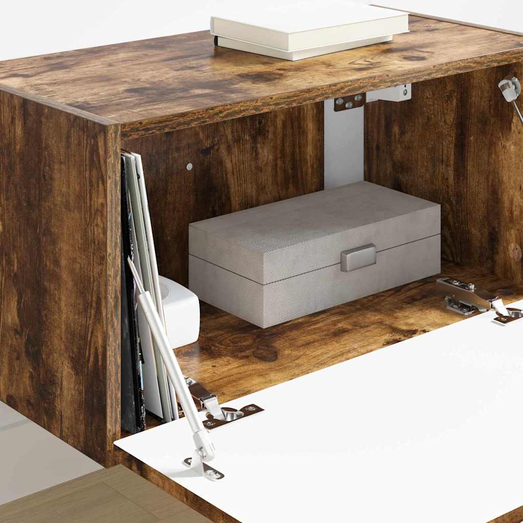 TV vægskab Røget eg 60 x 31 x 29.5 cm Konstrueret træ