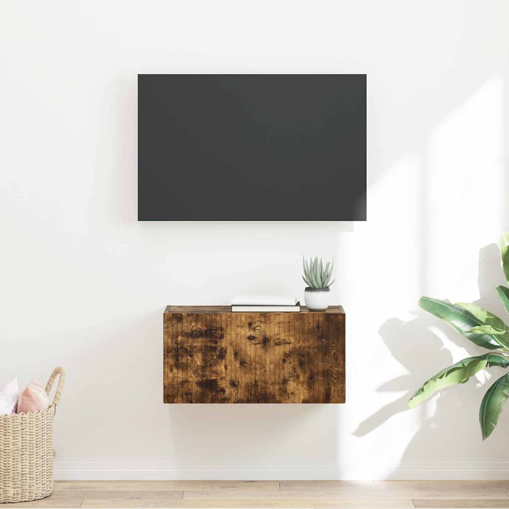 TV vægskab Røget eg 60 x 31 x 29.5 cm Konstrueret træ