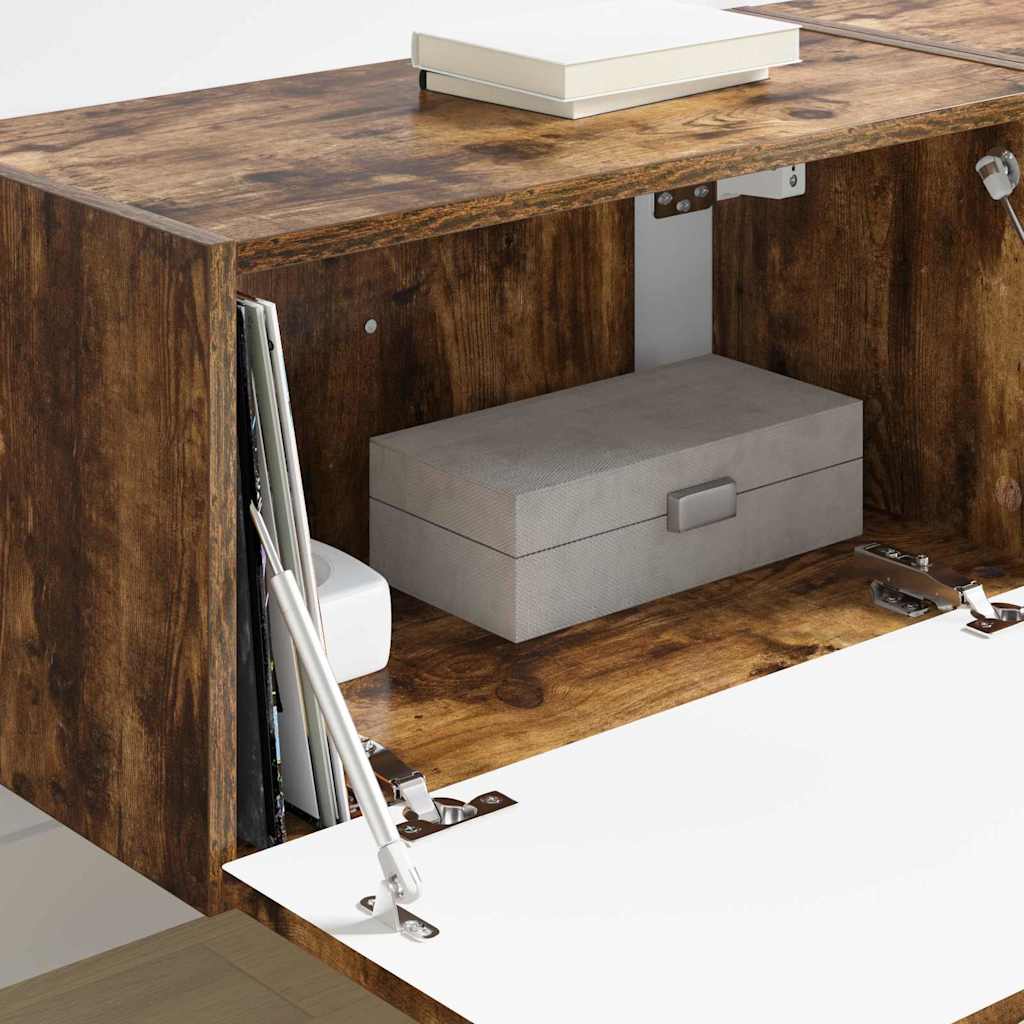 TV vægskab 2 pcs Røget eg 60 x 31 x 29.5 cm Konstrueret træ