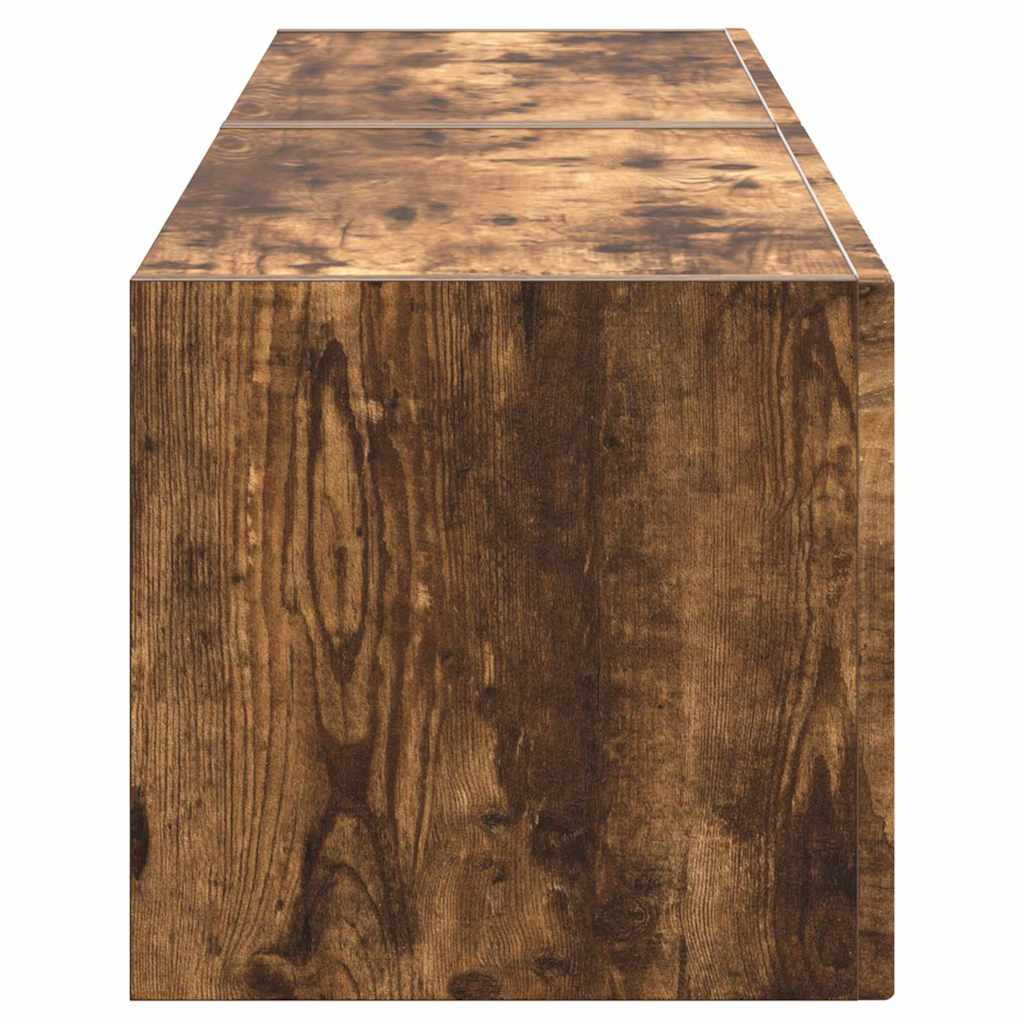 TV vægskab 2 pcs Røget eg 60 x 31 x 29.5 cm Konstrueret træ