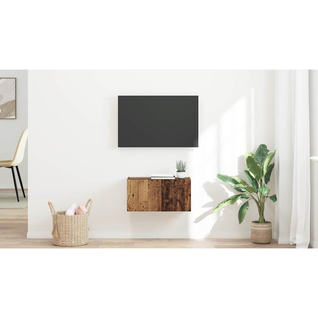 TV vægskab Gammelt træ 60 x 31 x 29,5 cm Konstrueret træ