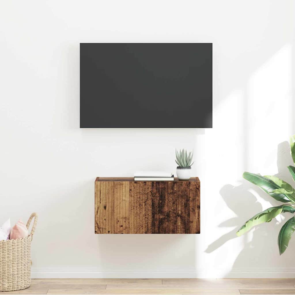 TV vægskab Gammelt træ 60 x 31 x 29.5 cm Konstrueret træ