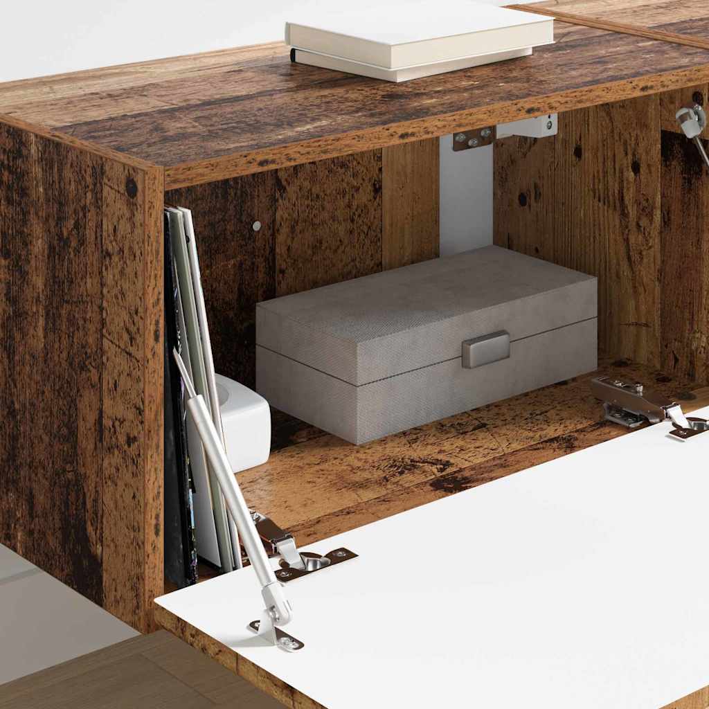 TV vægskab 2 pcs Gammelt træ 60 x 31 x 29.5 cm Konstrueret træ