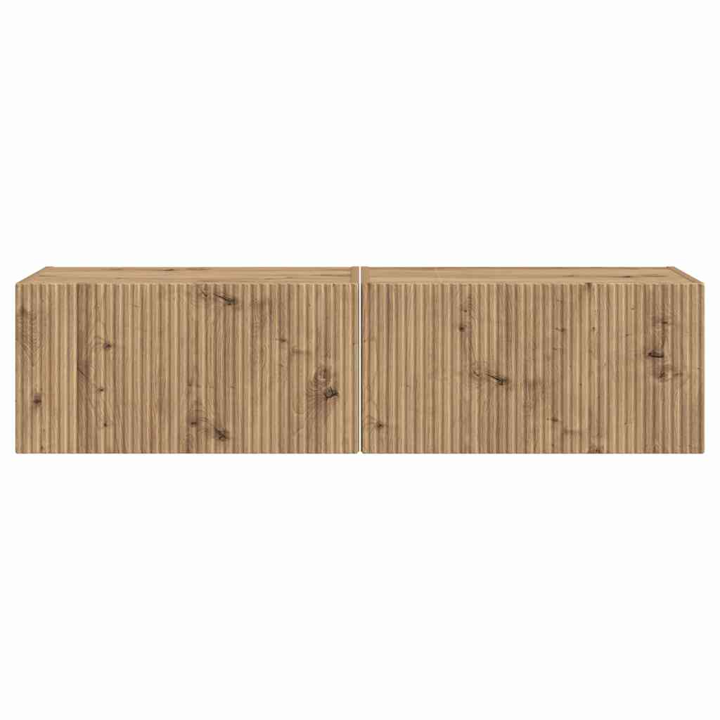 TV vægskab 2 pcs Artisan eg 60 x 31 x 29.5 cm Konstrueret træ