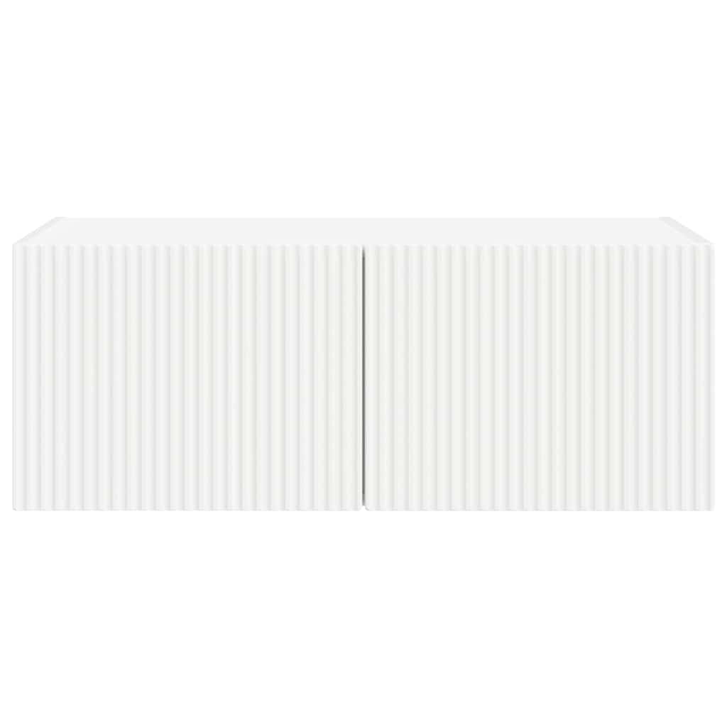 TV vægskab Vægmonteret Hvid 60 x 31 x 29.5 cm Konstrueret træ