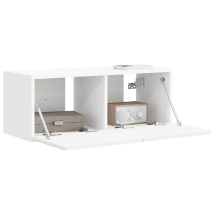 TV vægskab 78,5 x 31 x 29,5 cm Hvid Konstrueret træ