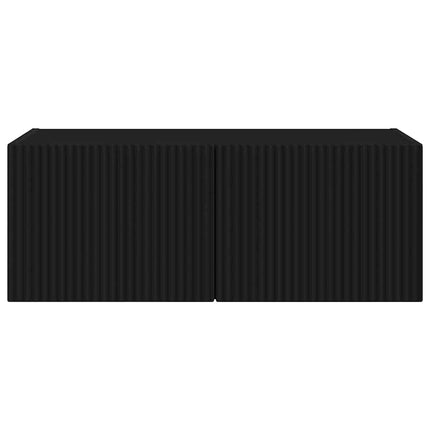 TV vægskab Vægmonteret Sort 78,5 x 31 x 29,5 cm Konstrueret træ